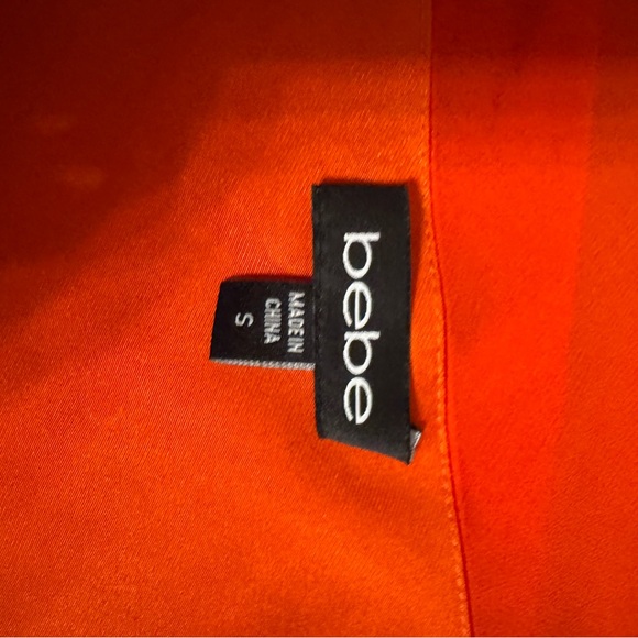 Bebe Red/ Orange One Shoulder Cocktail Dress - Picture 6 of 11